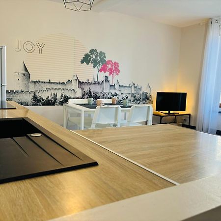 Spacieux, Climatisé, Quartier Calme, Proche Château, Le Cocon De Joy Carcassonne Esterno foto