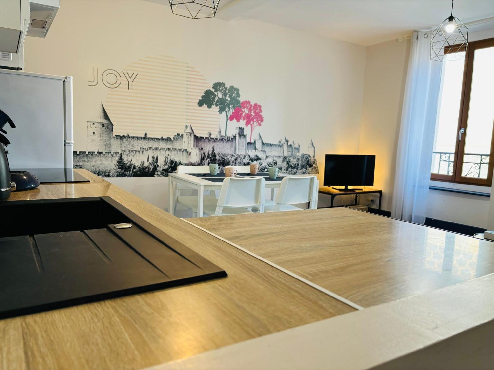 Spacieux, Climatisé, Quartier Calme, Proche Château, Le Cocon De Joy Carcassonne Esterno foto